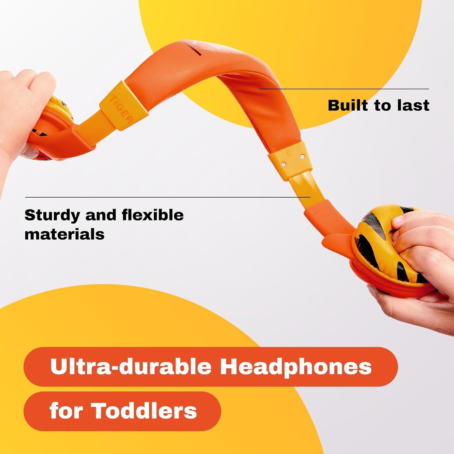 Wired Toddler Headphones for 1-7 Years Old — 85Db Volume Limited Baby Headphones for Plane and Car Travel — Children Headset for Airplane, Ipad and Tablet, Kids Headphone with Cord for Children
