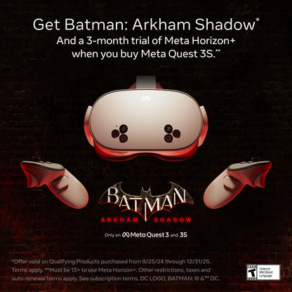 Quest 3S 128GB – Get Batman: Arkham Shadow and a 3-Month Trial of  Horizon+ Included – All-In-One Headset