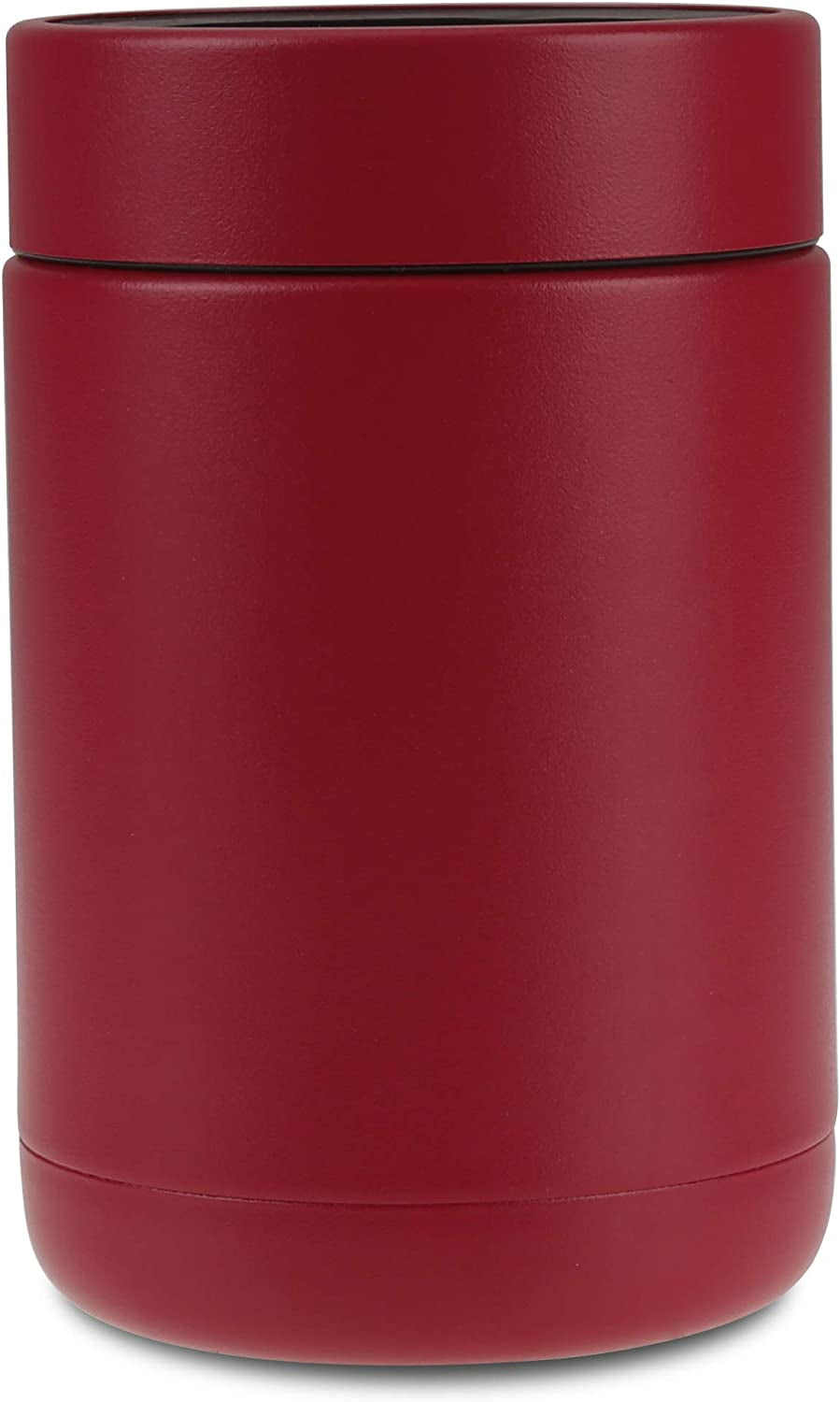 Stainless Steel 12Oz Vacuum Insulated Cooler and Bottle Chiller | Double Wall Can and Bottle Cooler | Copper Plated Metal Chiller | Crimson Red